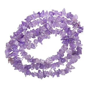 1 Strang Amethyst, Amethystsrtang, L75cm, 5-8mm, Schmuck DIY, 6604